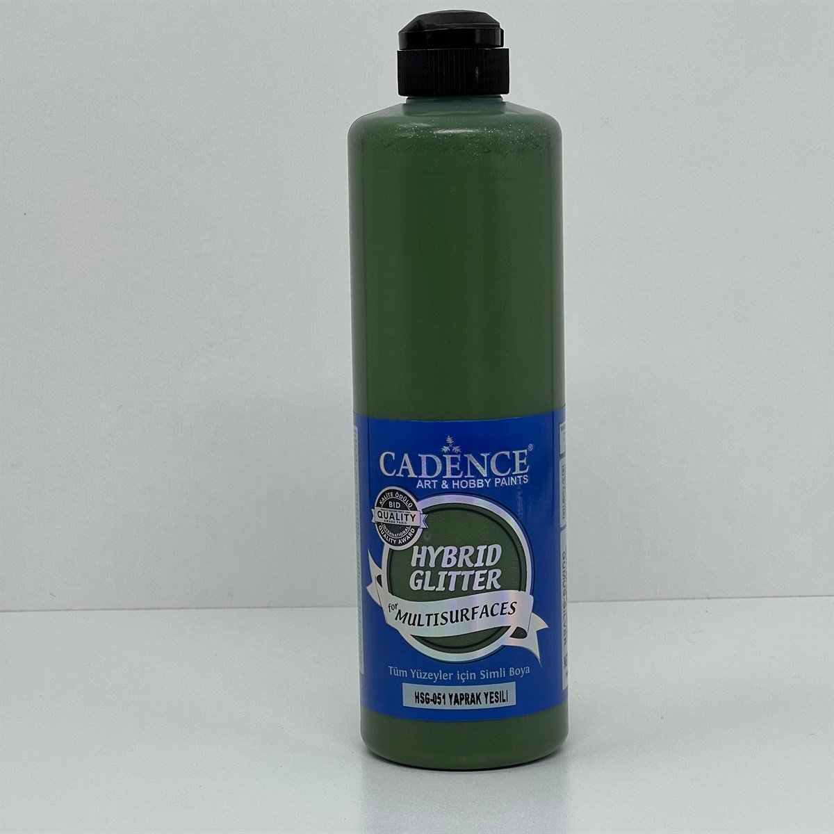 HSG051 Leaf Green Silver Glitter Multisurface Paint 500 ML