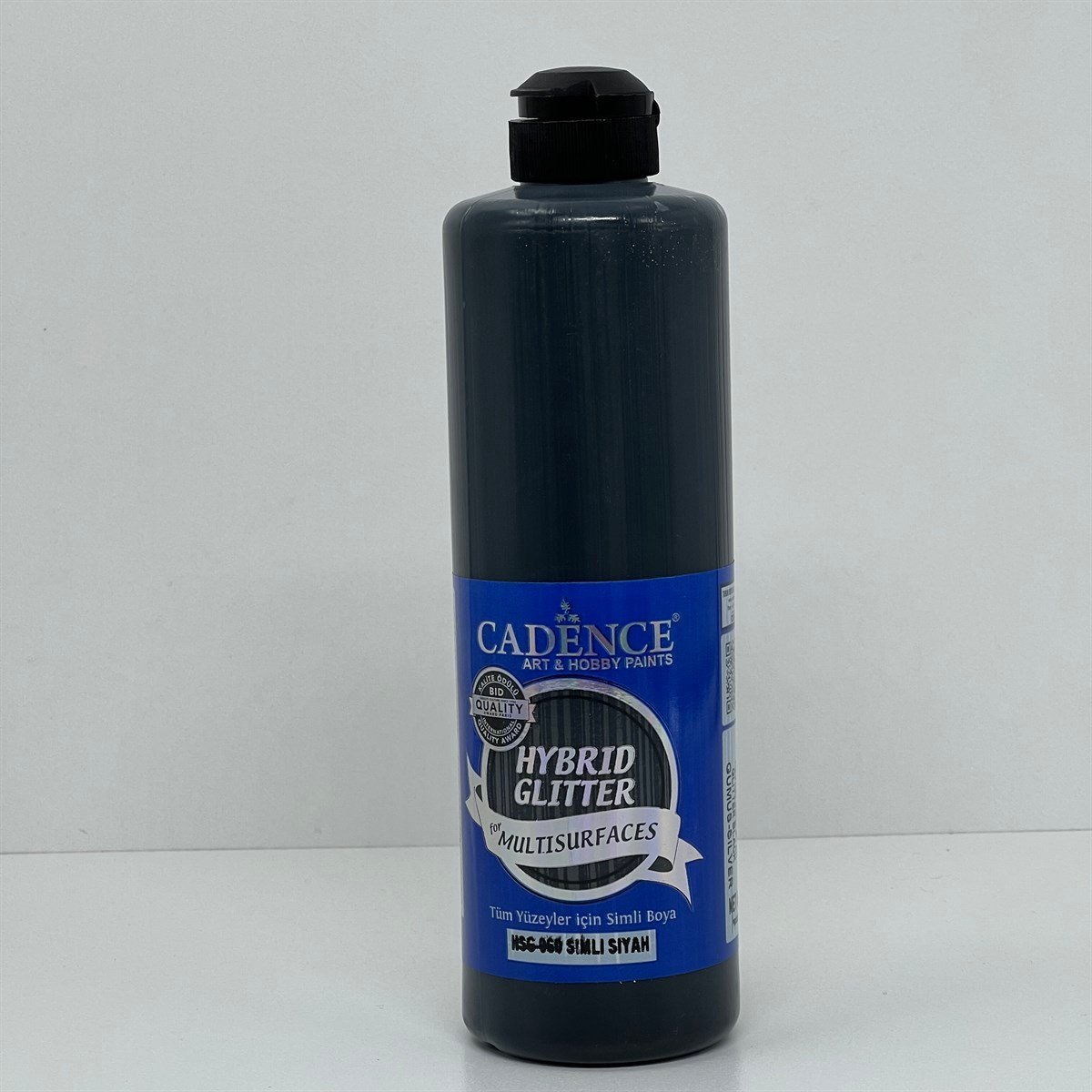 HSG060 Black Silver Glitter Multisurface Paint 500 ML