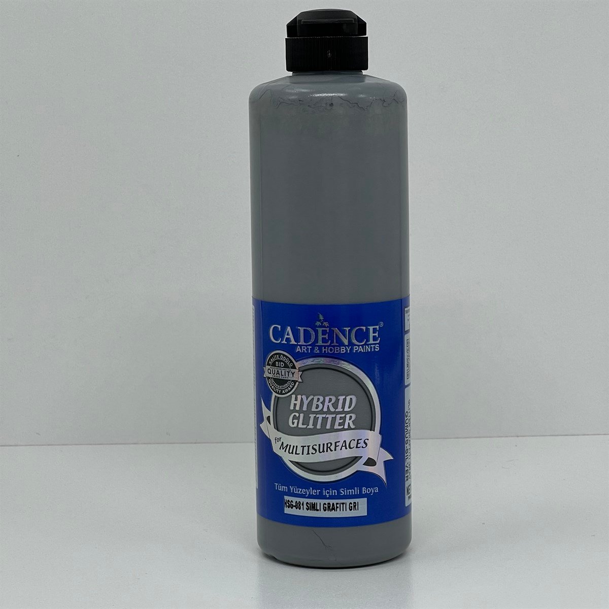 HSG081 طلاء جرافيتي رمادي فضي لامع متعدد الأسطح 500 مل