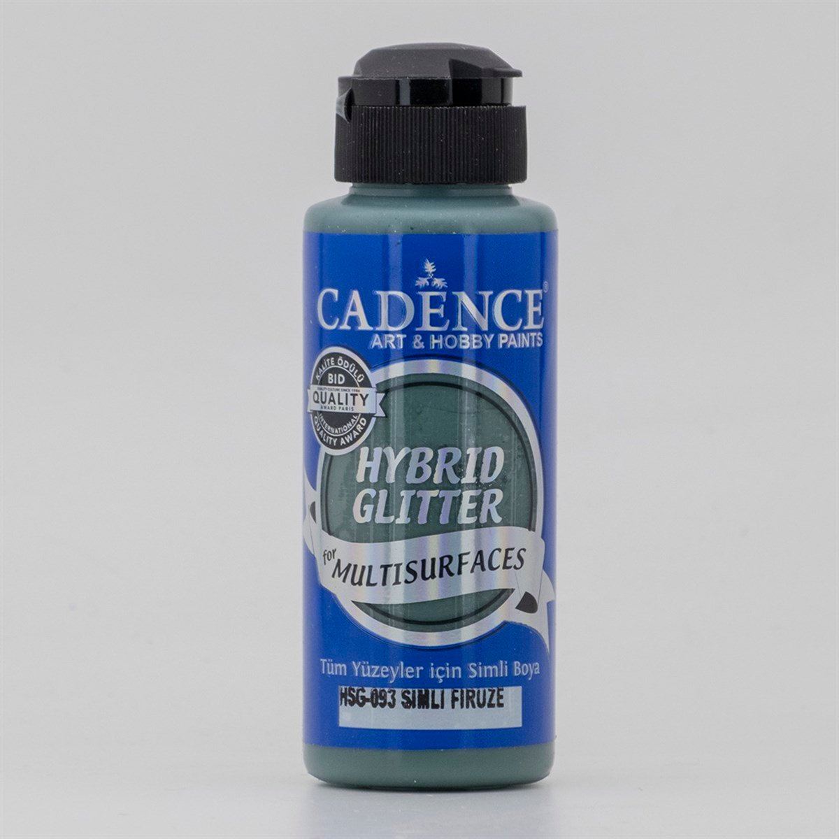 HSG093 Краска для разных поверхностей с бирюзово-серебристыми блестками, 120 мл