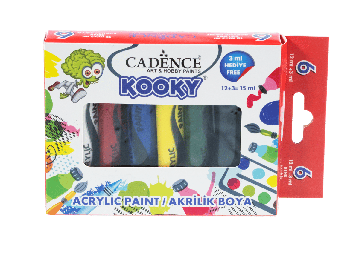 Kooky 6-Piece Acrylic Paint Set 