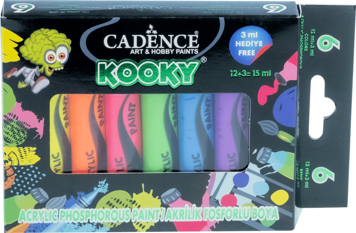Kooky 6-Piece Highlighter Acrylic Paint Set 