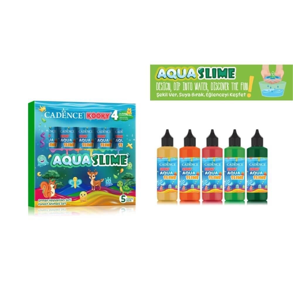 Kooky Aqua Slime Orman Hayvanları Seti 5x90ml