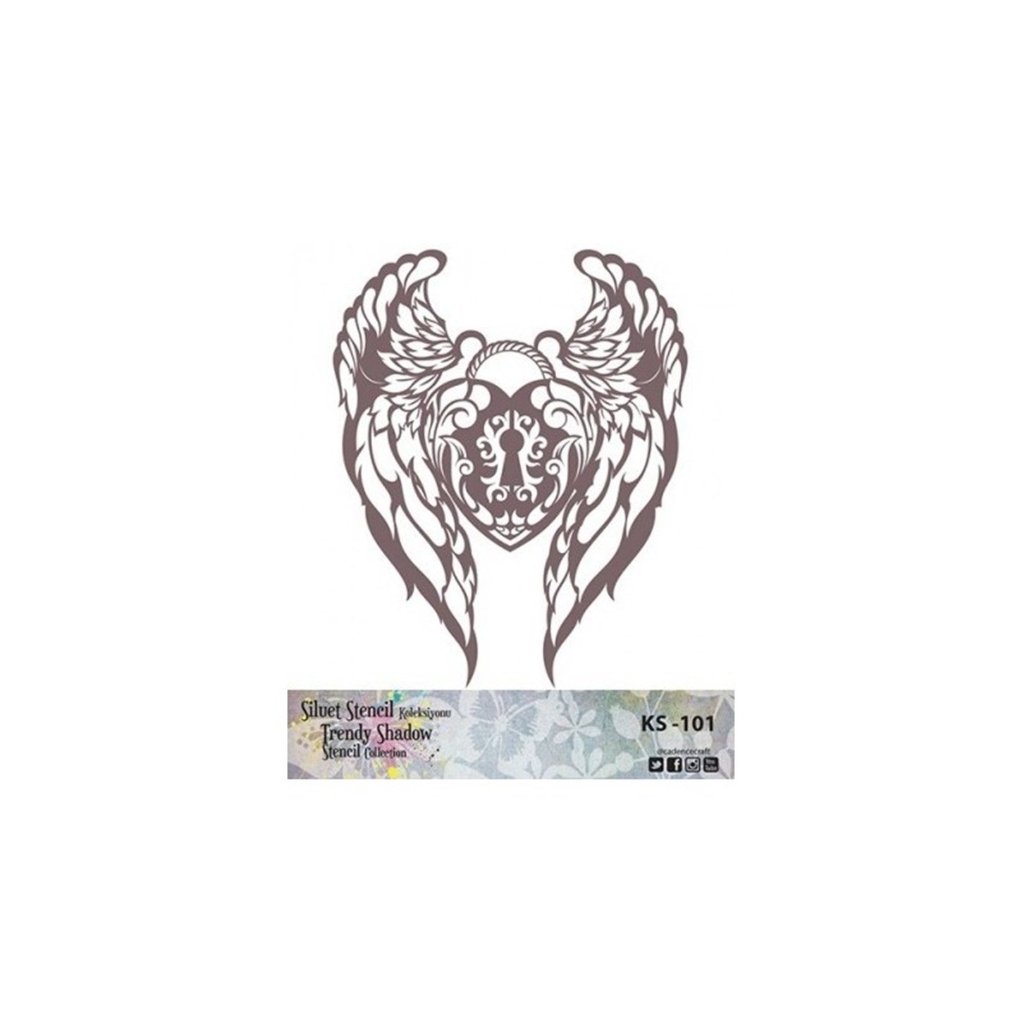 KS101 استنسل صورة ظلية بلا حدود 25x25