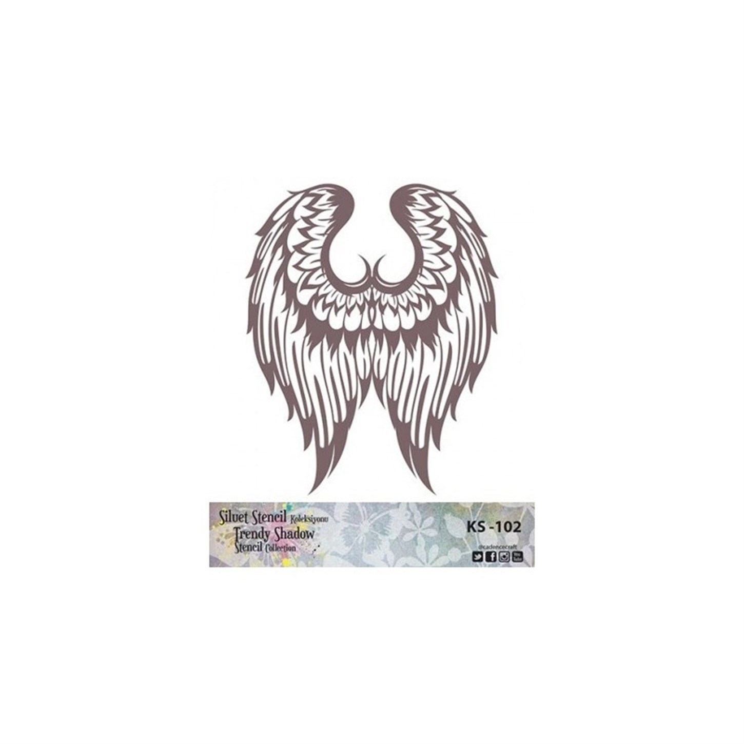 KS102 استنسل صورة ظلية بلا حدود 25x25