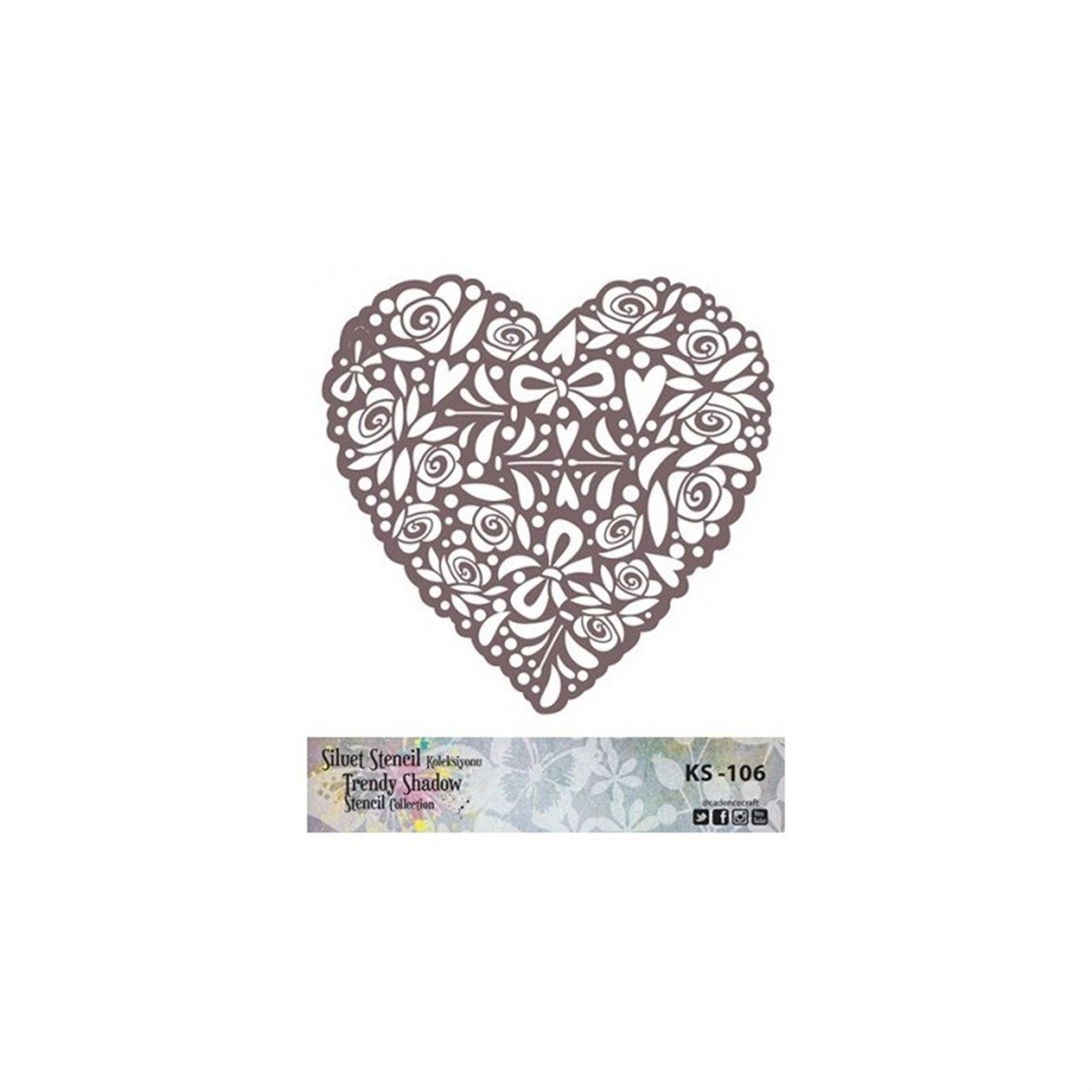 KS106 استنسل صورة ظلية بلا حدود 25x25