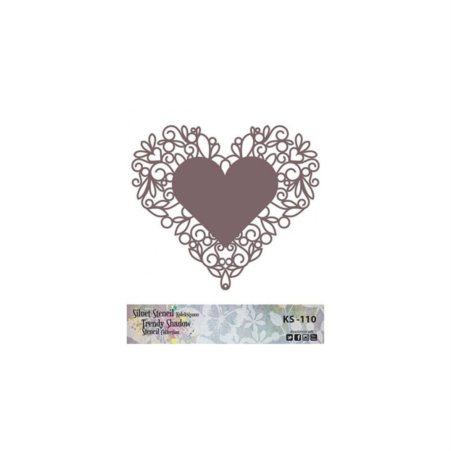 KS110 استنسل صورة ظلية بلا حدود 25x25