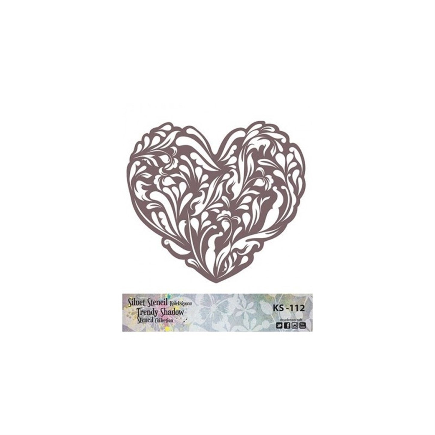 KS112 استنسل صورة ظلية بلا حدود 25x25