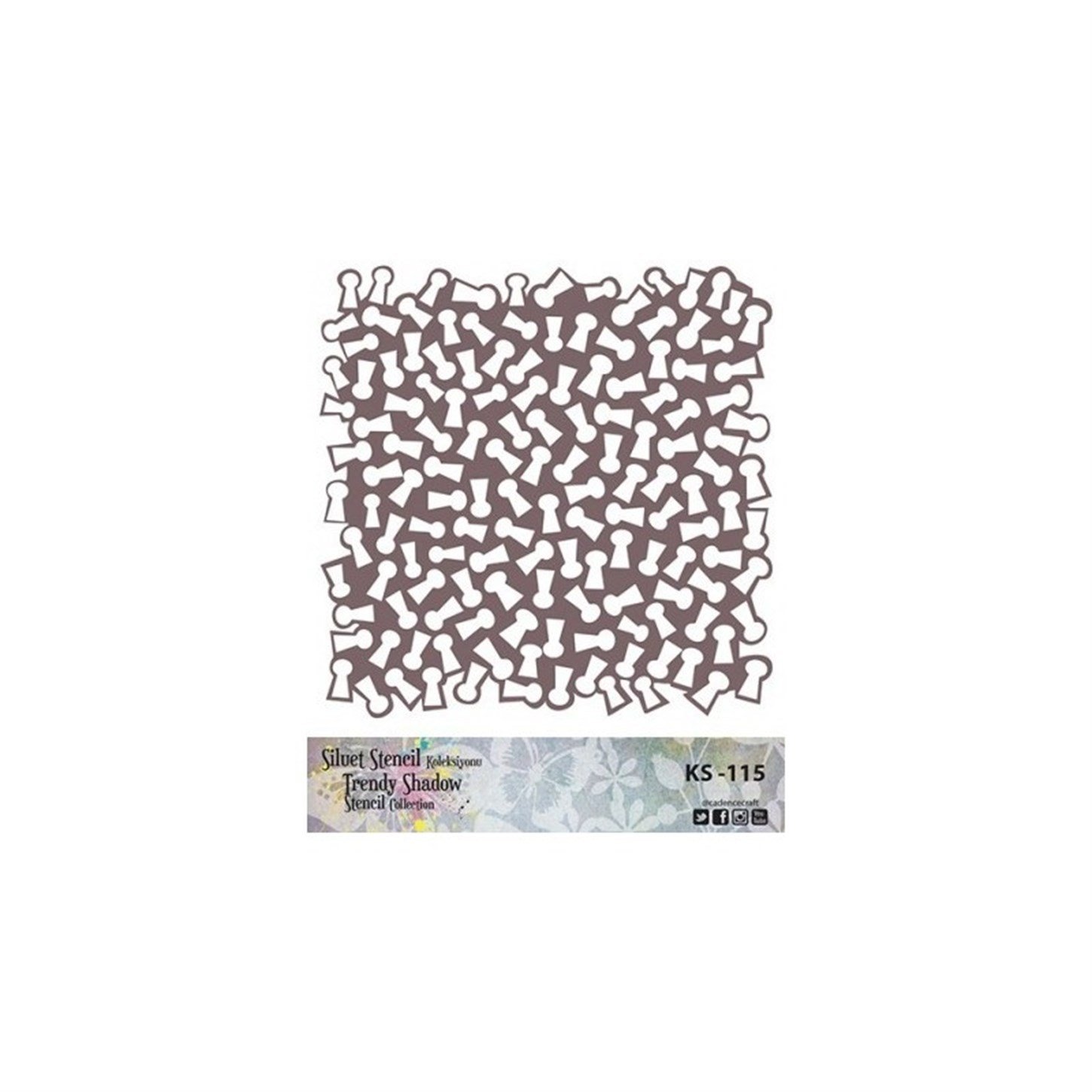 KS115 Трафарет силуэт без полей 25x25