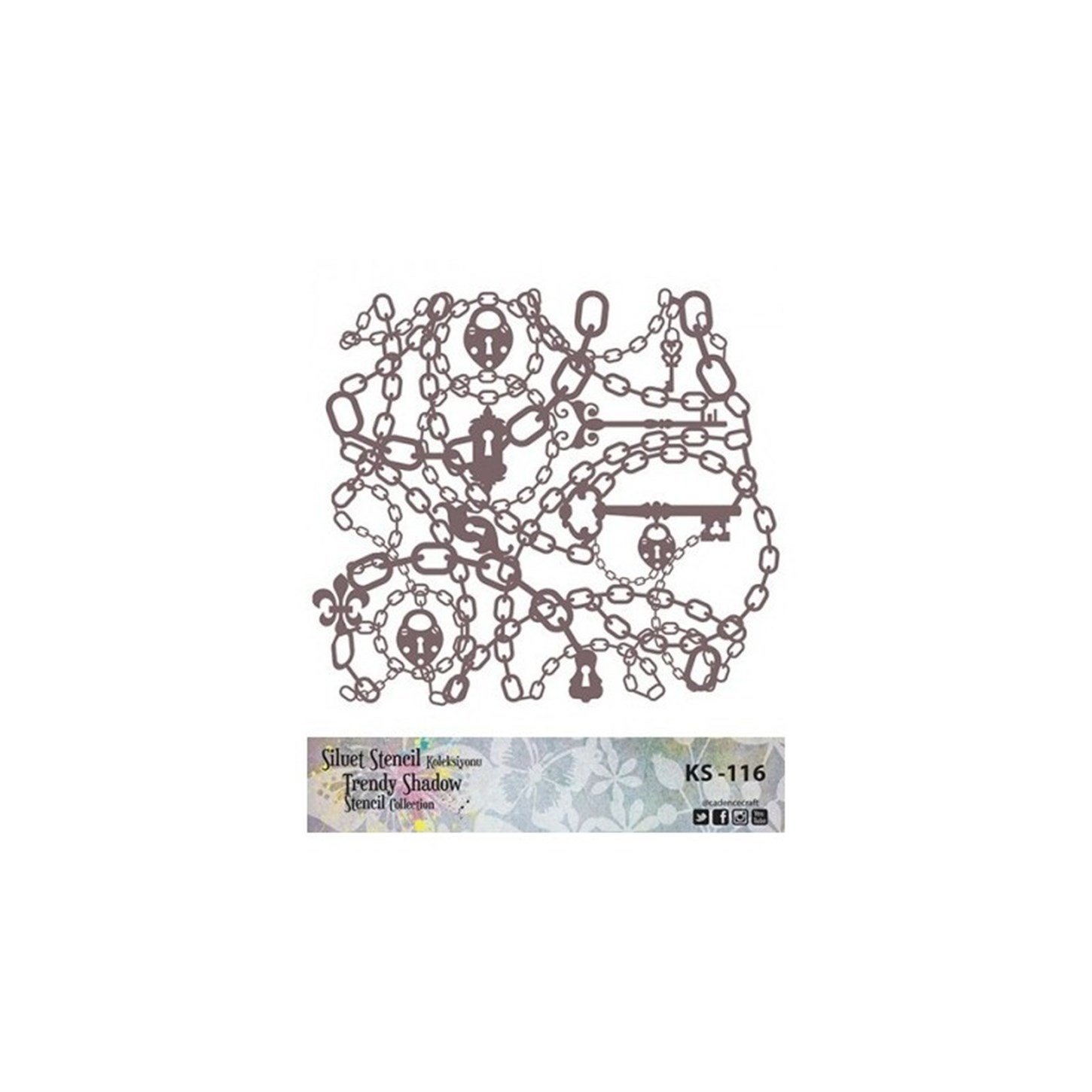 KS116 Трафарет силуэт без полей 25x25