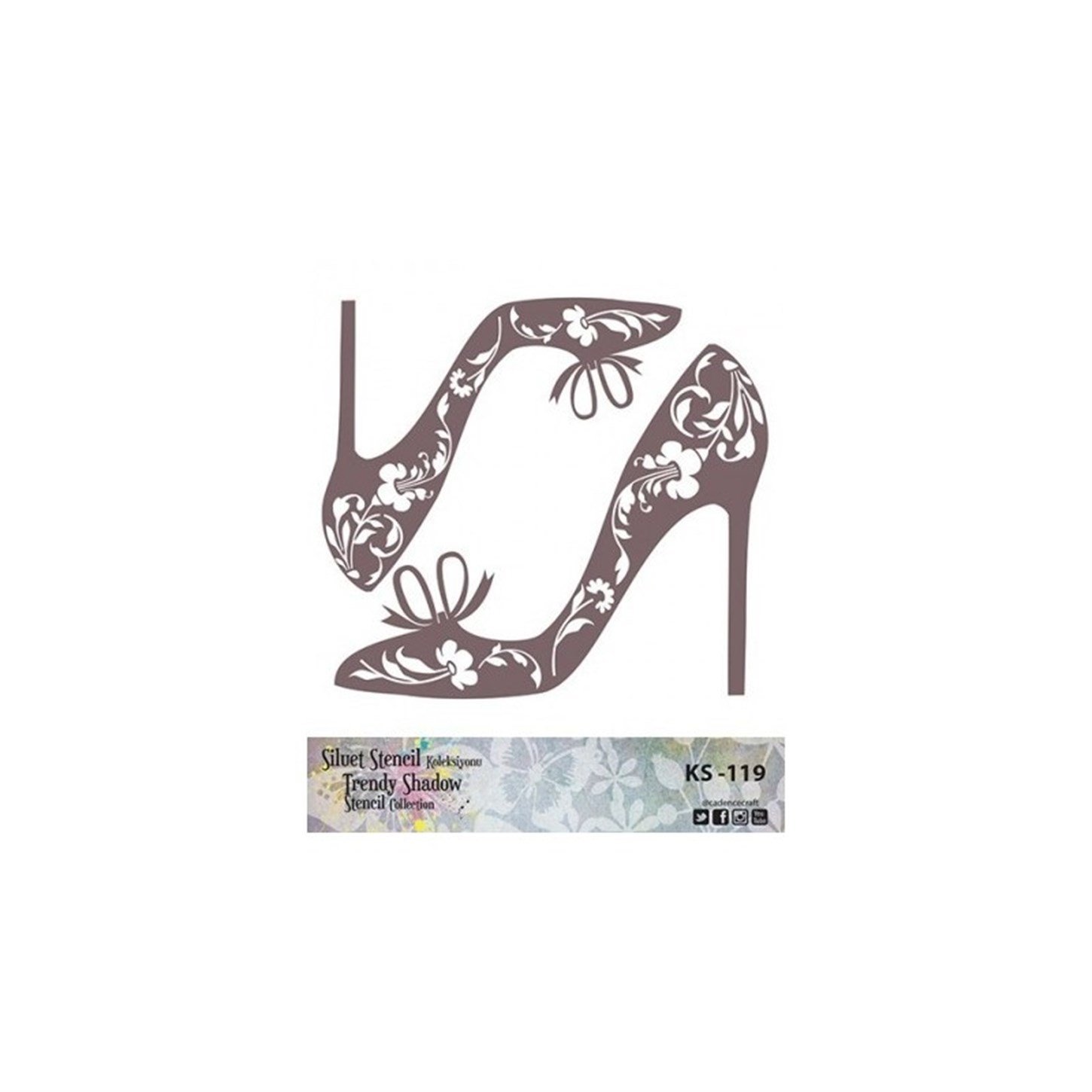 KS119 Трафарет силуэт без полей 25x25