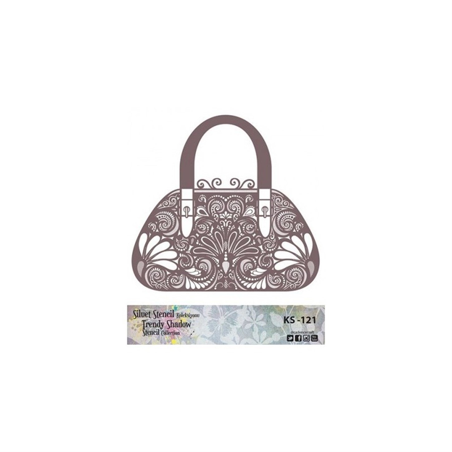 KS121 استنسل صورة ظلية بلا حدود 25x25