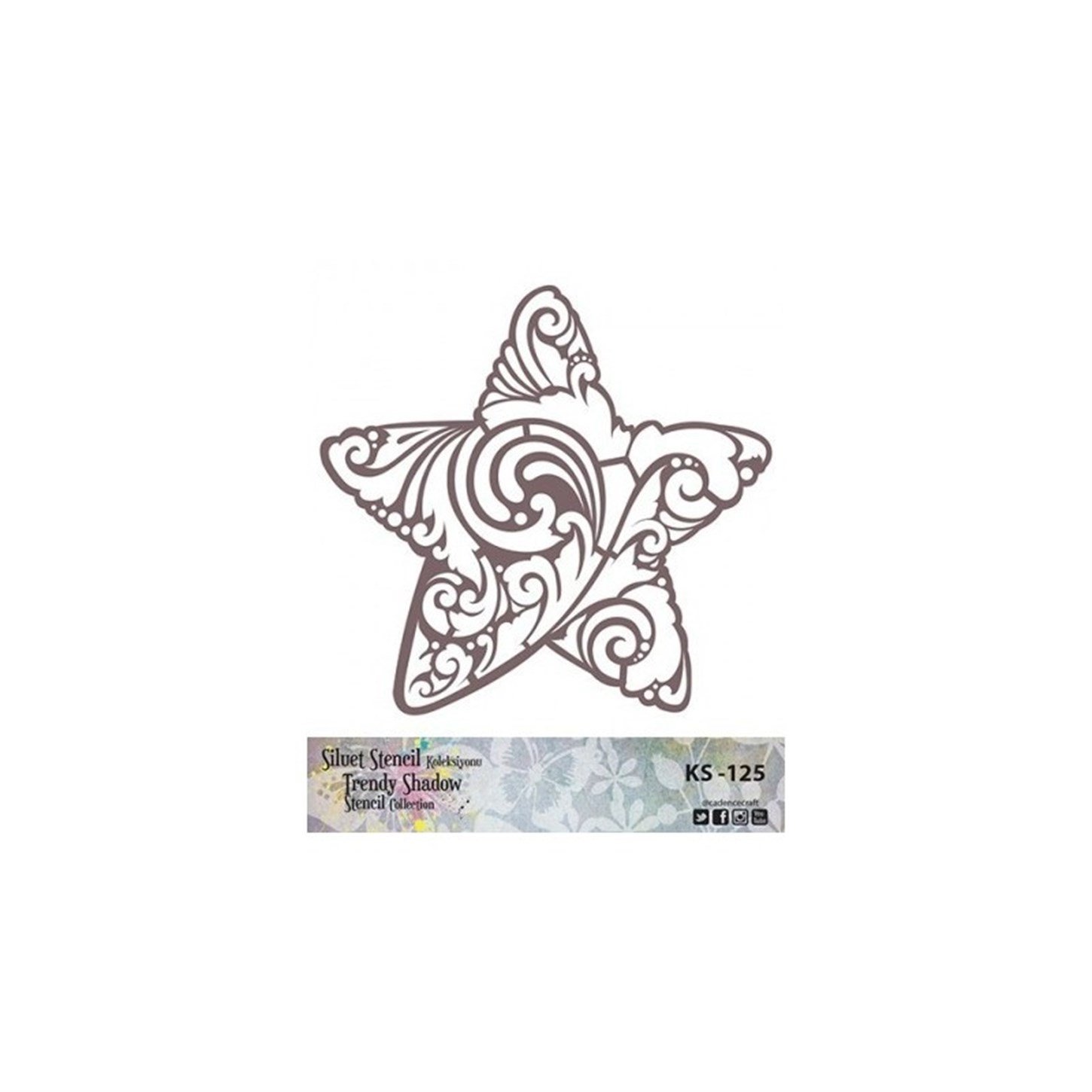 KS125 Трафарет силуэт без полей 25x25