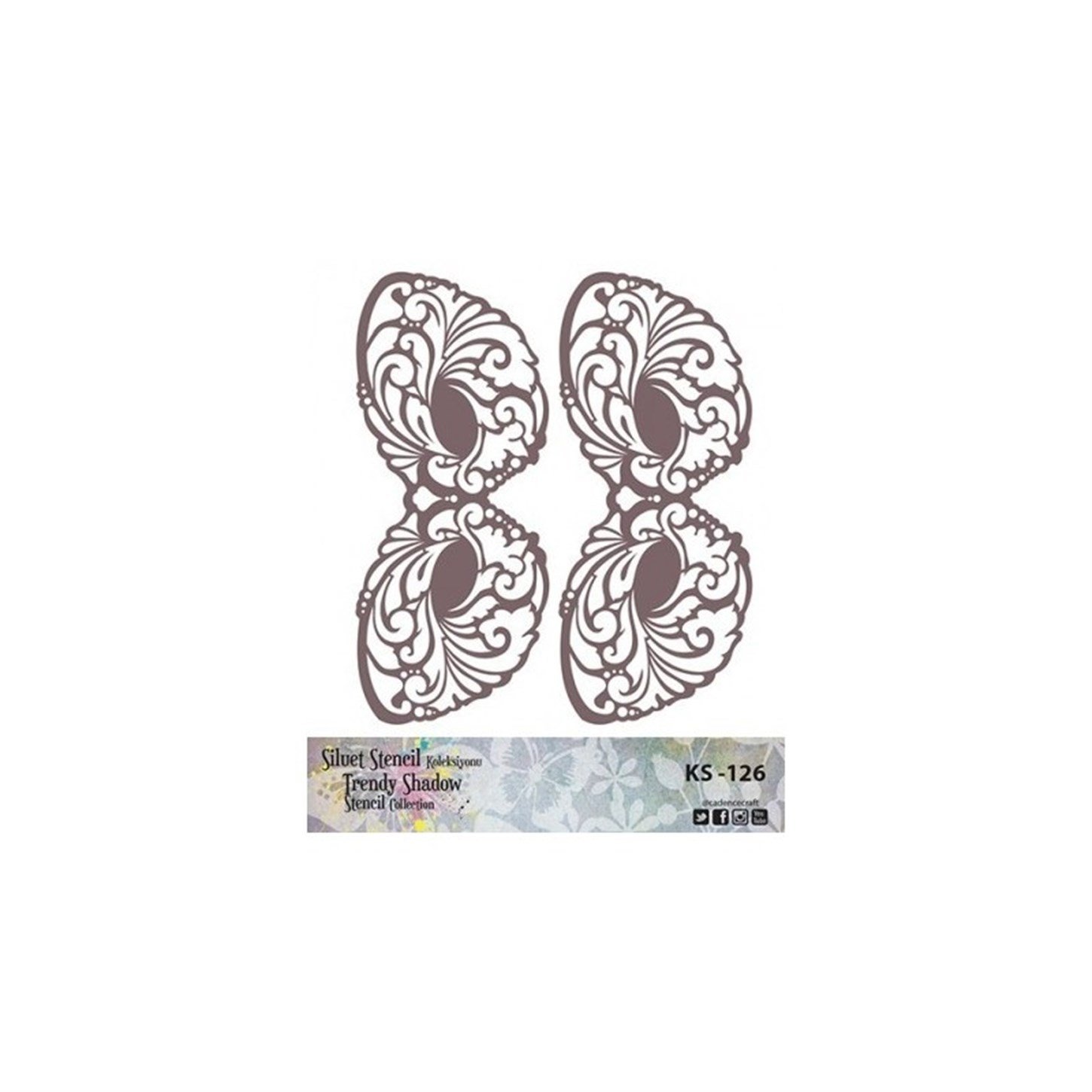 KS126 Трафарет силуэт без полей 25x25