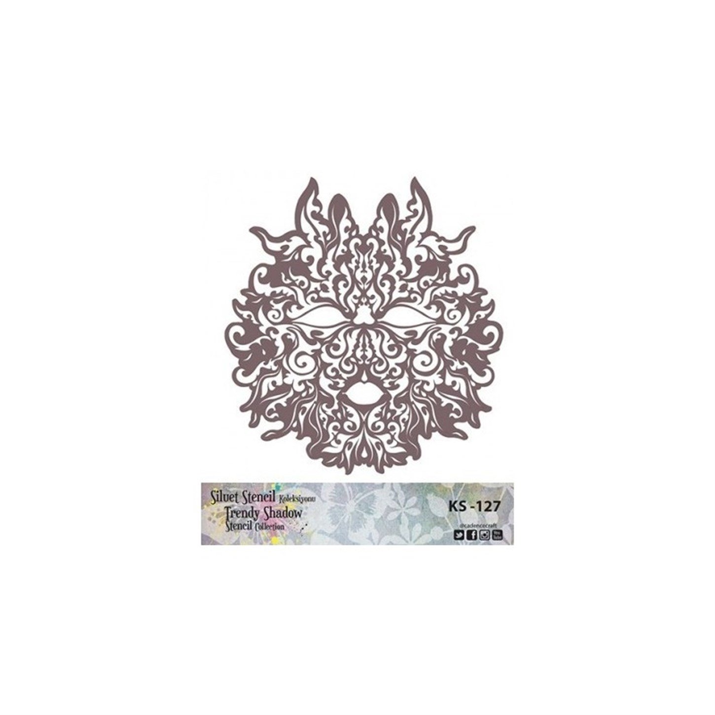 KS127 استنسل صورة ظلية بلا حدود 25x25