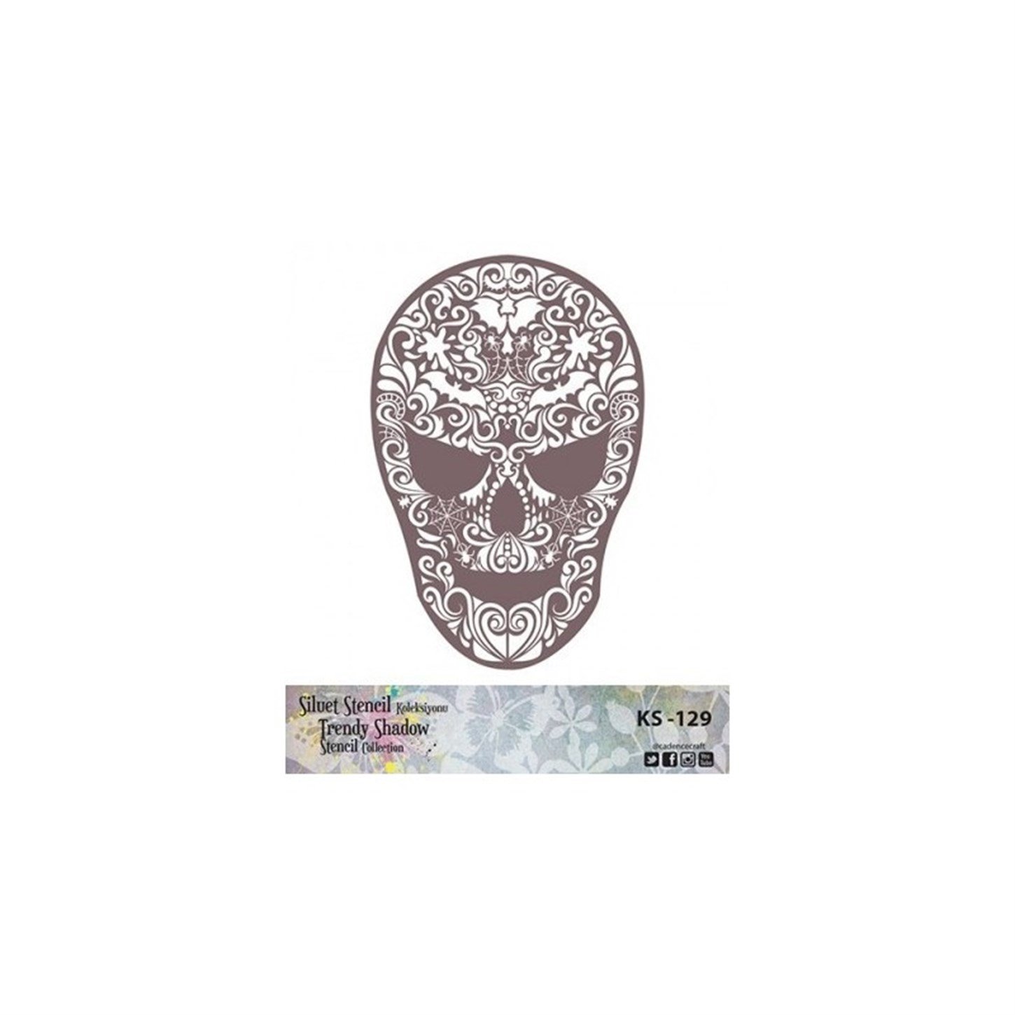 KS129 Трафарет силуэт без полей 25x25