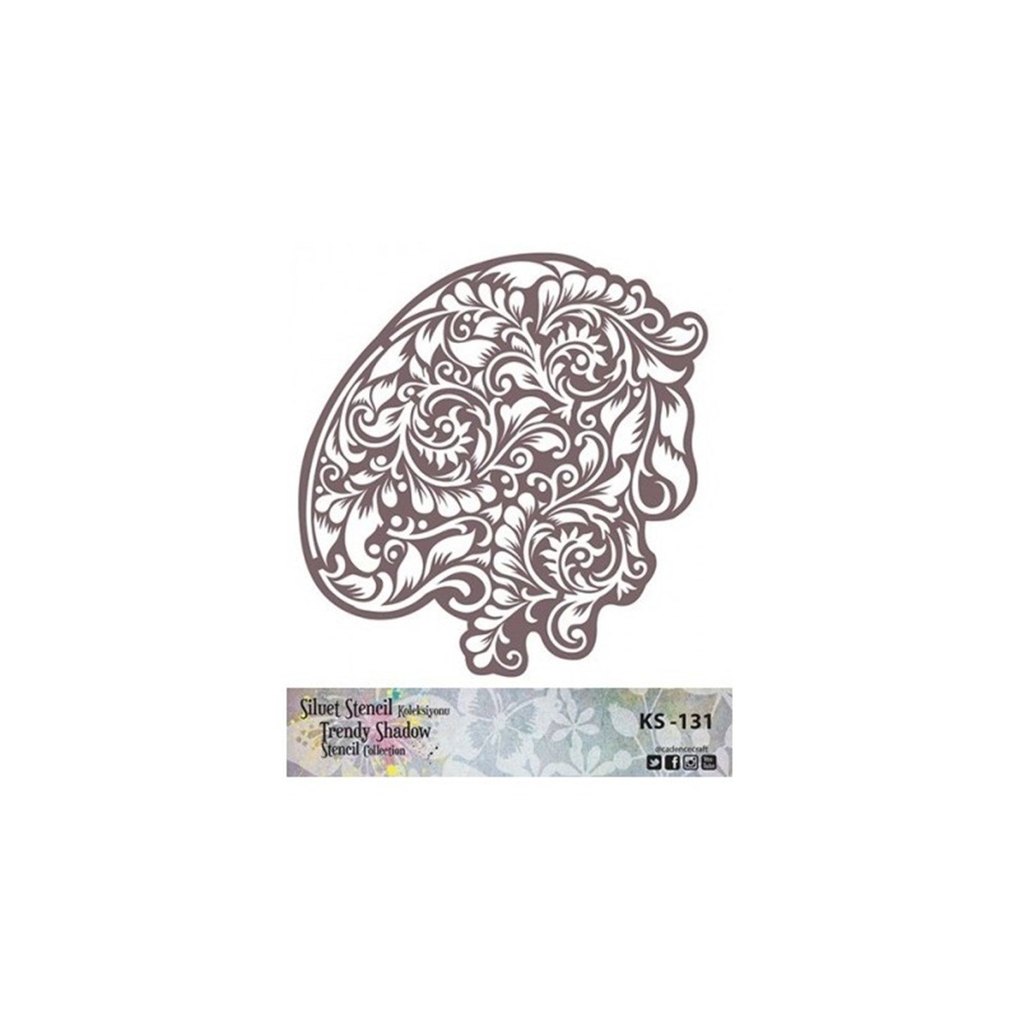 KS131 استنسل صورة ظلية بلا حدود 25x25