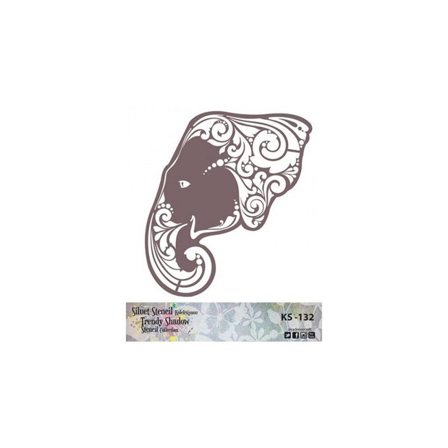 KS132 Трафарет силуэт без полей 25x25