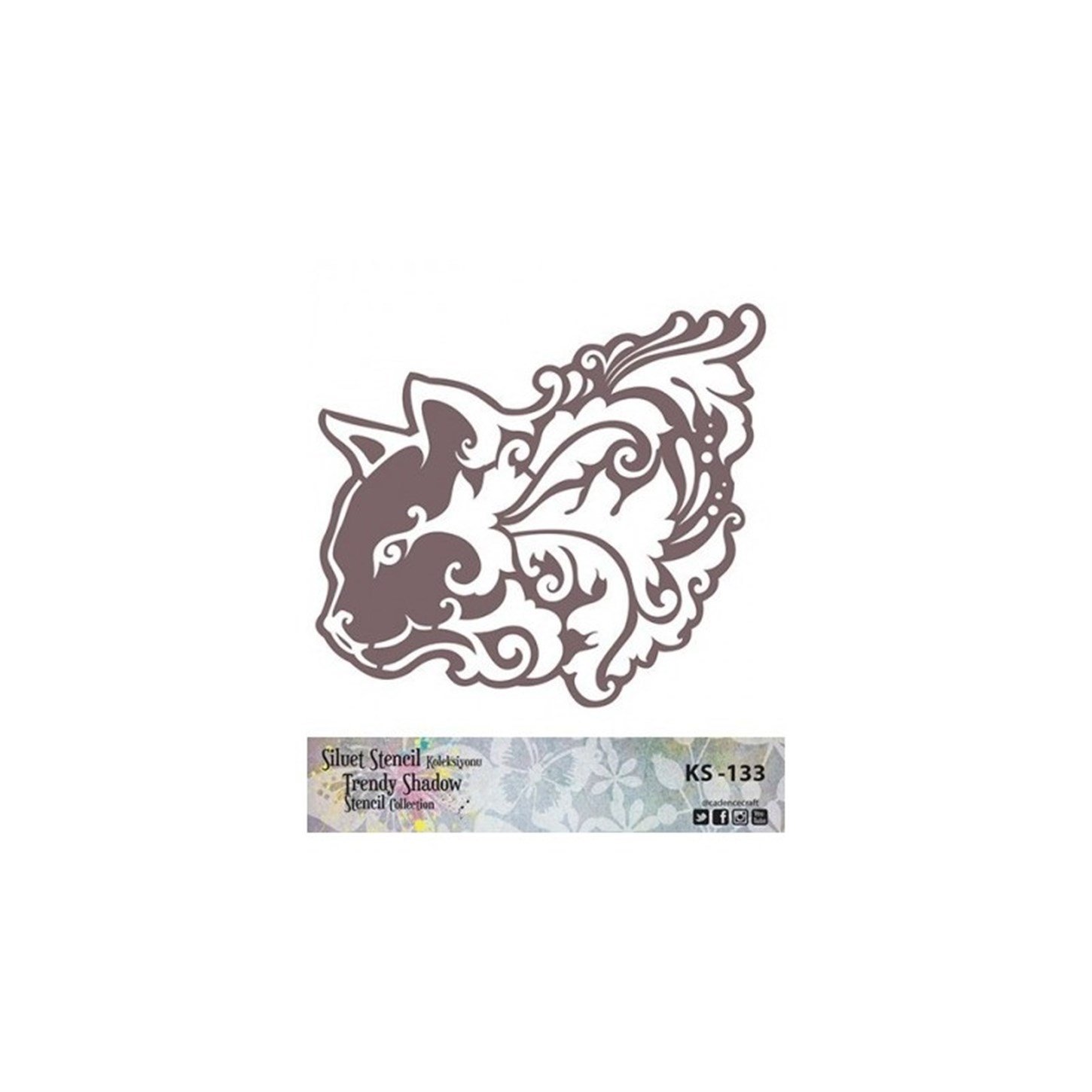 KS133 استنسل صورة ظلية بلا حدود 25x25