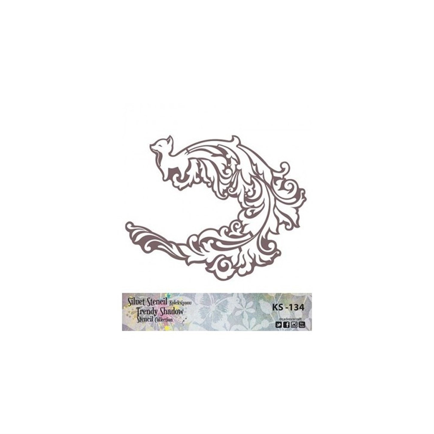 KS134 Трафарет силуэт без полей 25x25