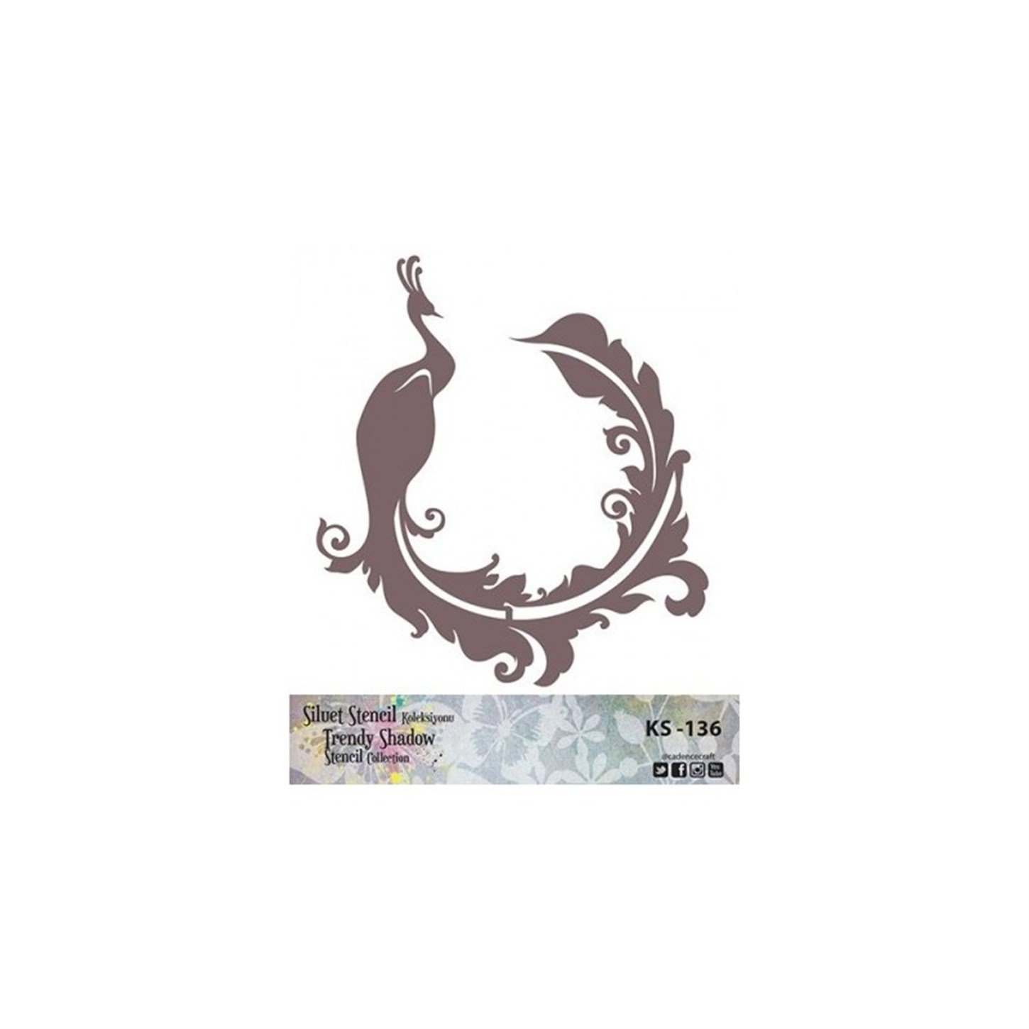 KS136 Трафарет силуэт без полей 25x25