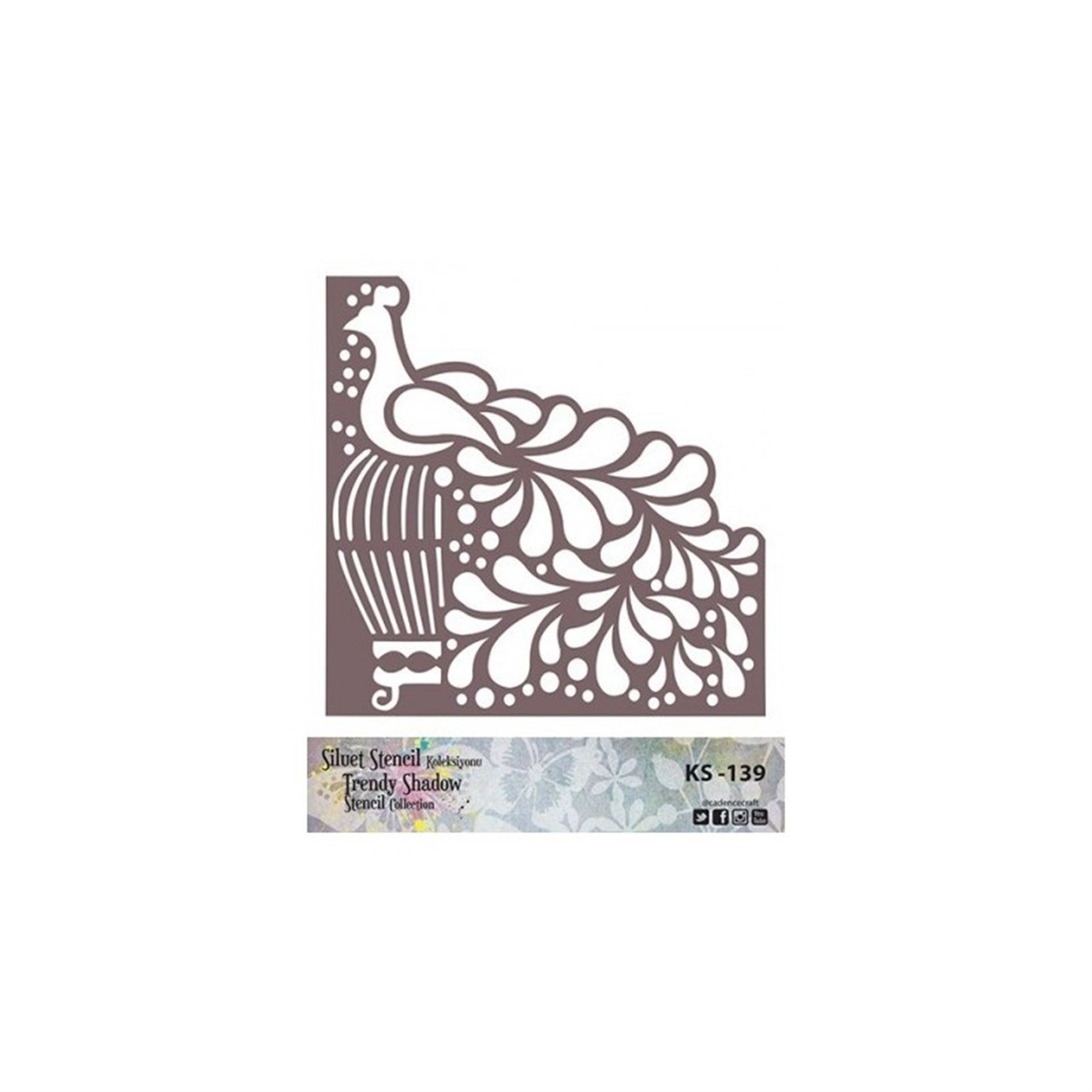 KS139 استنسل صورة ظلية بلا حدود 25x25