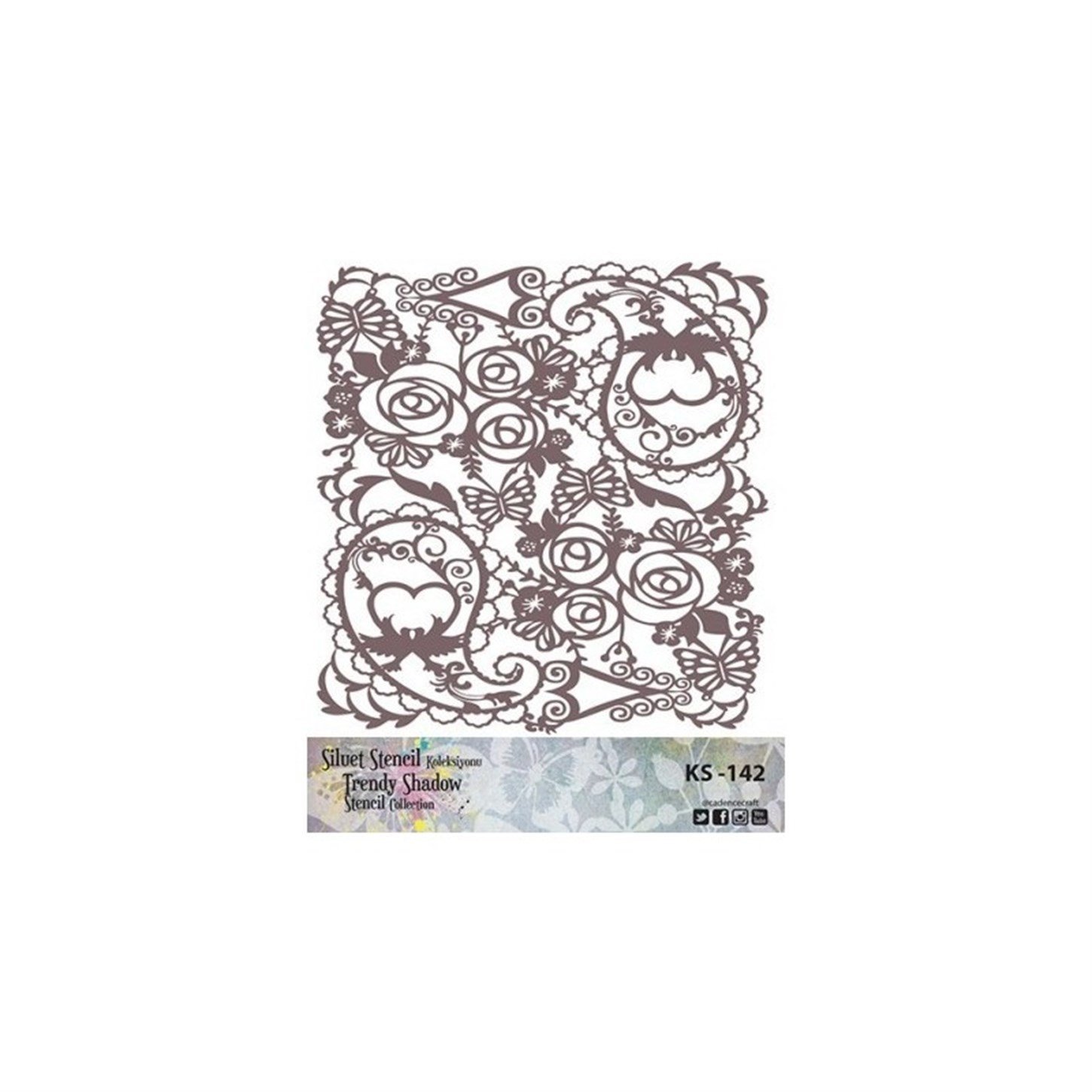 KS142 Трафарет силуэт без полей 25x25