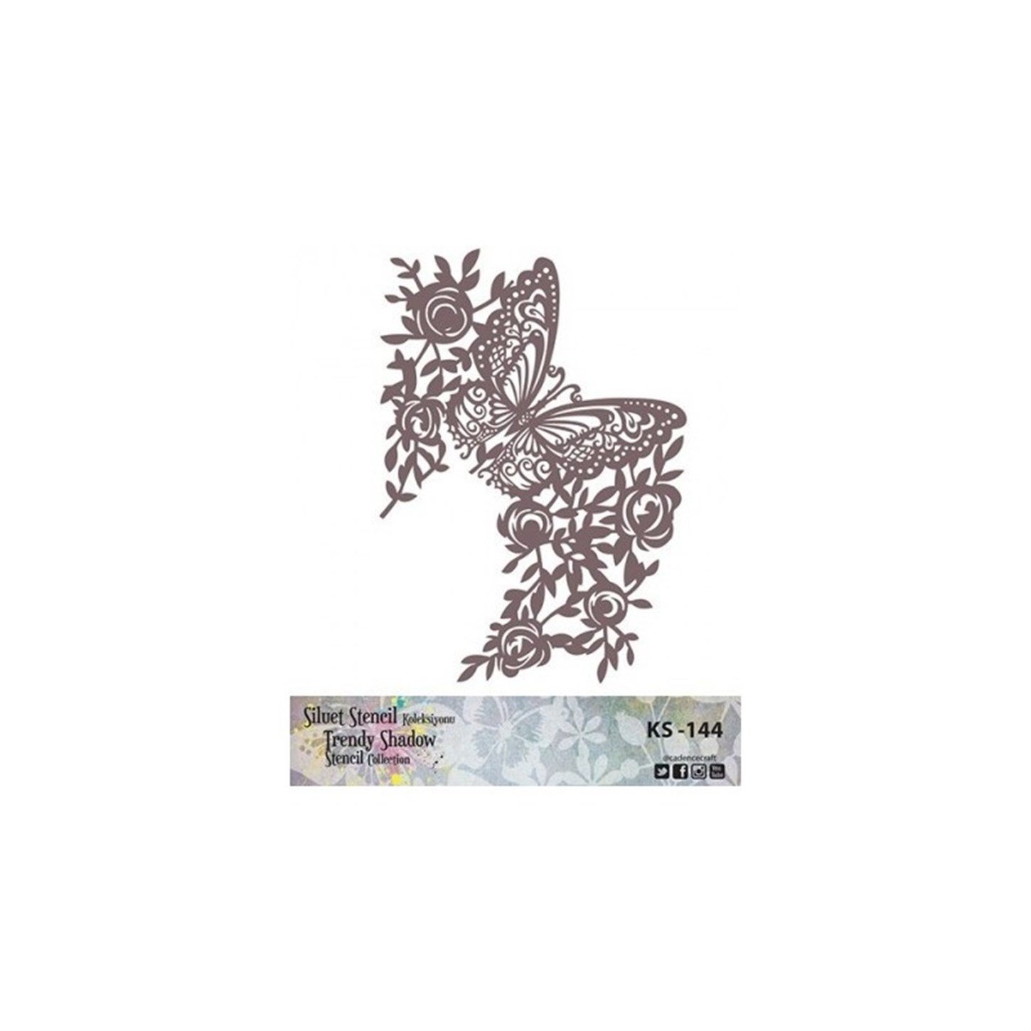 KS144 استنسل صورة ظلية بلا حدود 25x25