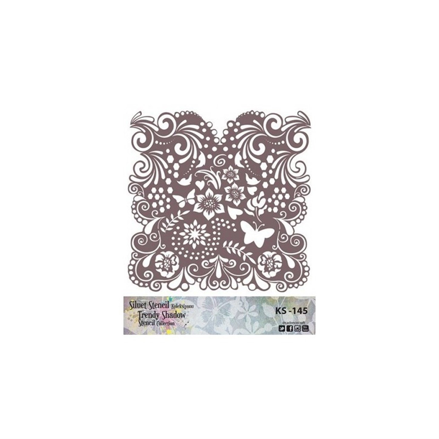 KS145 Трафарет силуэт без полей 25x25