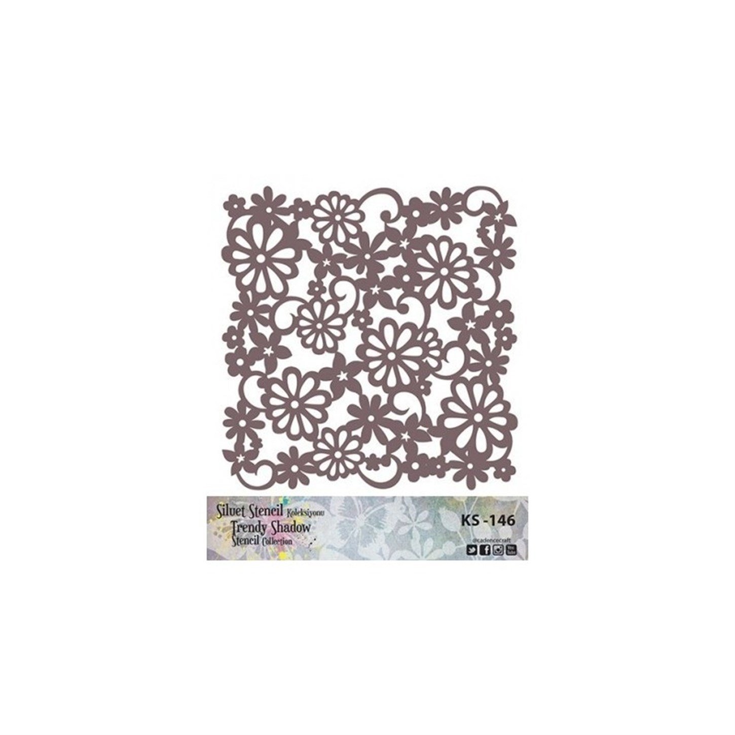 KS146 Трафарет силуэт без полей 25x25