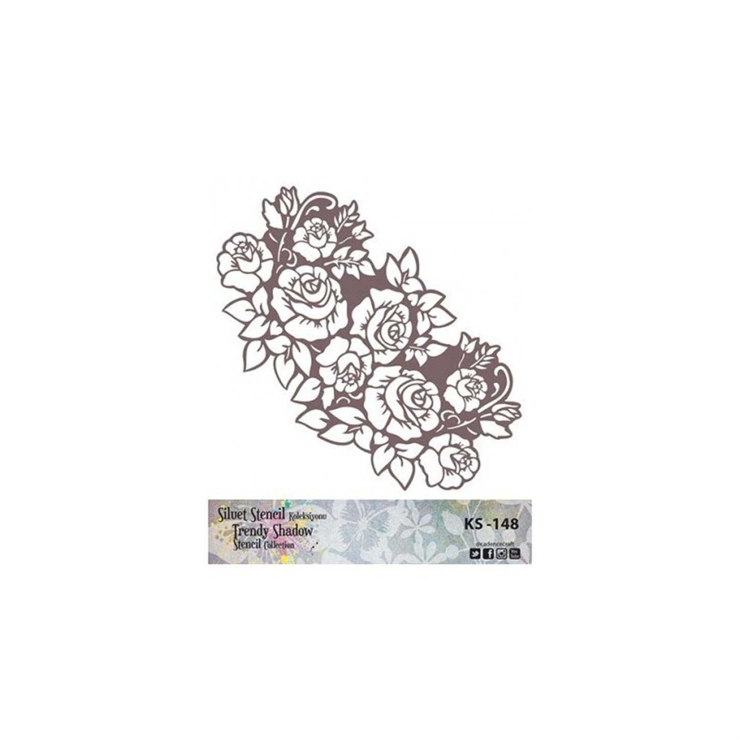 KS148 Трафарет силуэт без полей 25x25