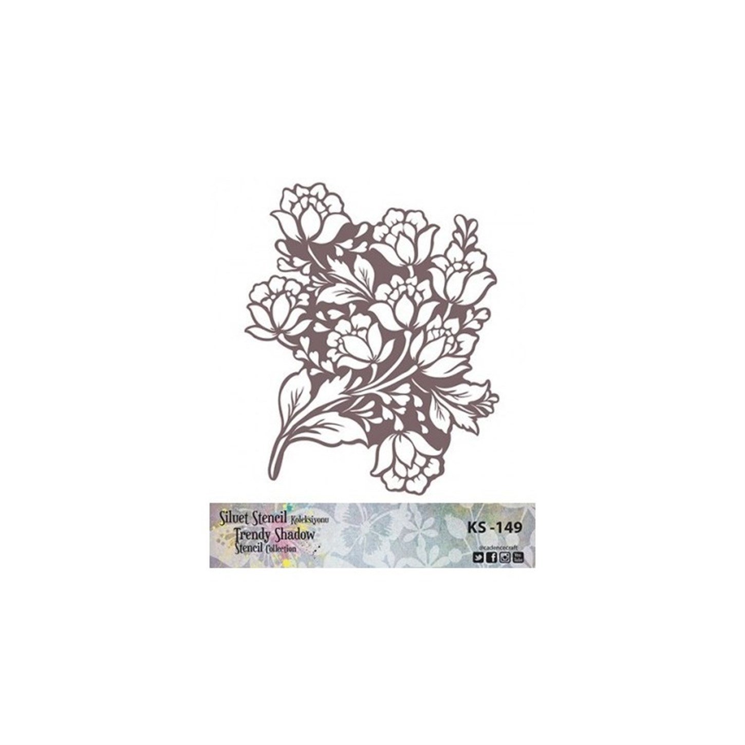 KS149 Трафарет силуэт без полей 25x25