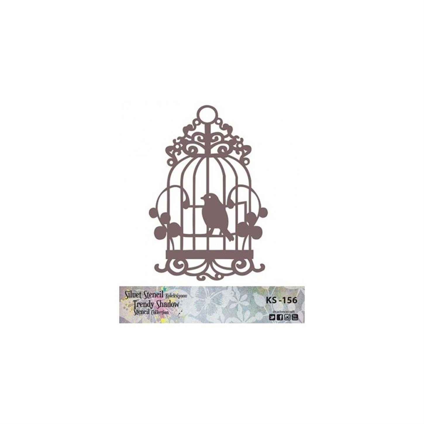 KS156 استنسل صورة ظلية بلا حدود 25x25