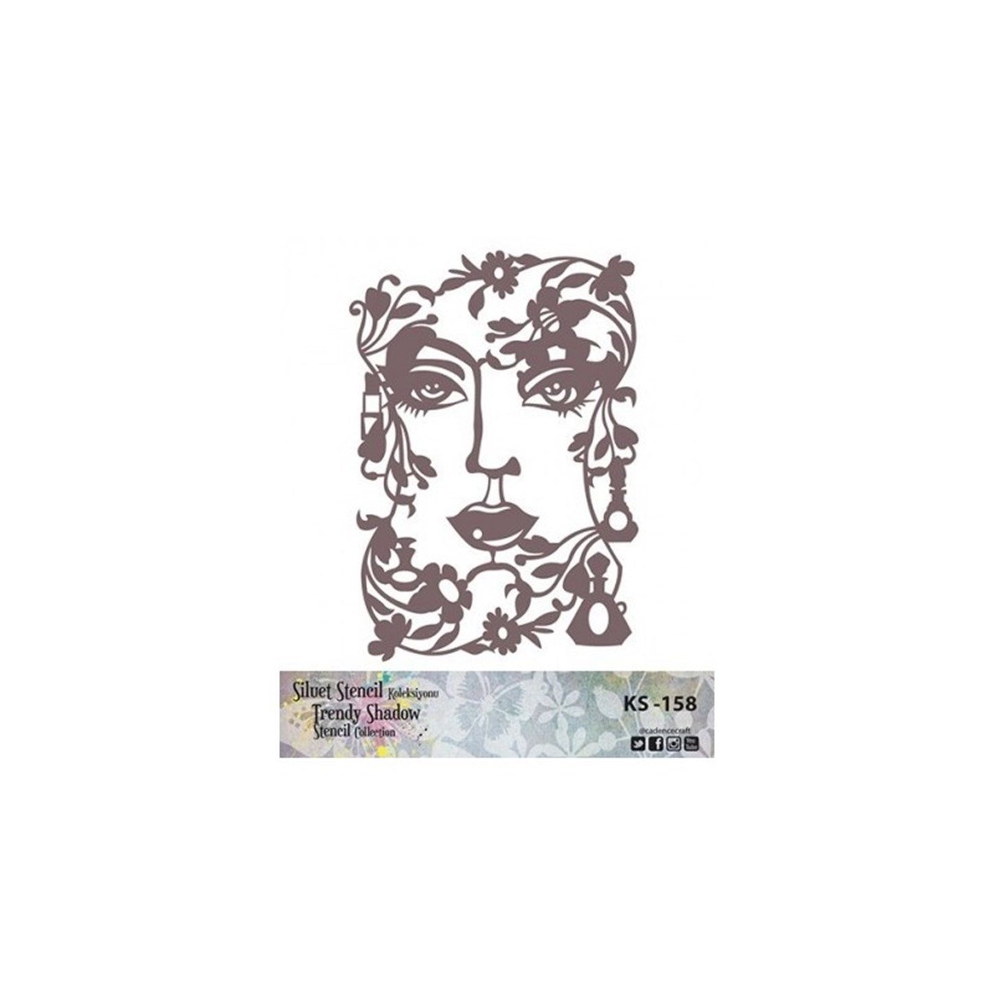 KS158 Трафарет силуэт без полей 25x25