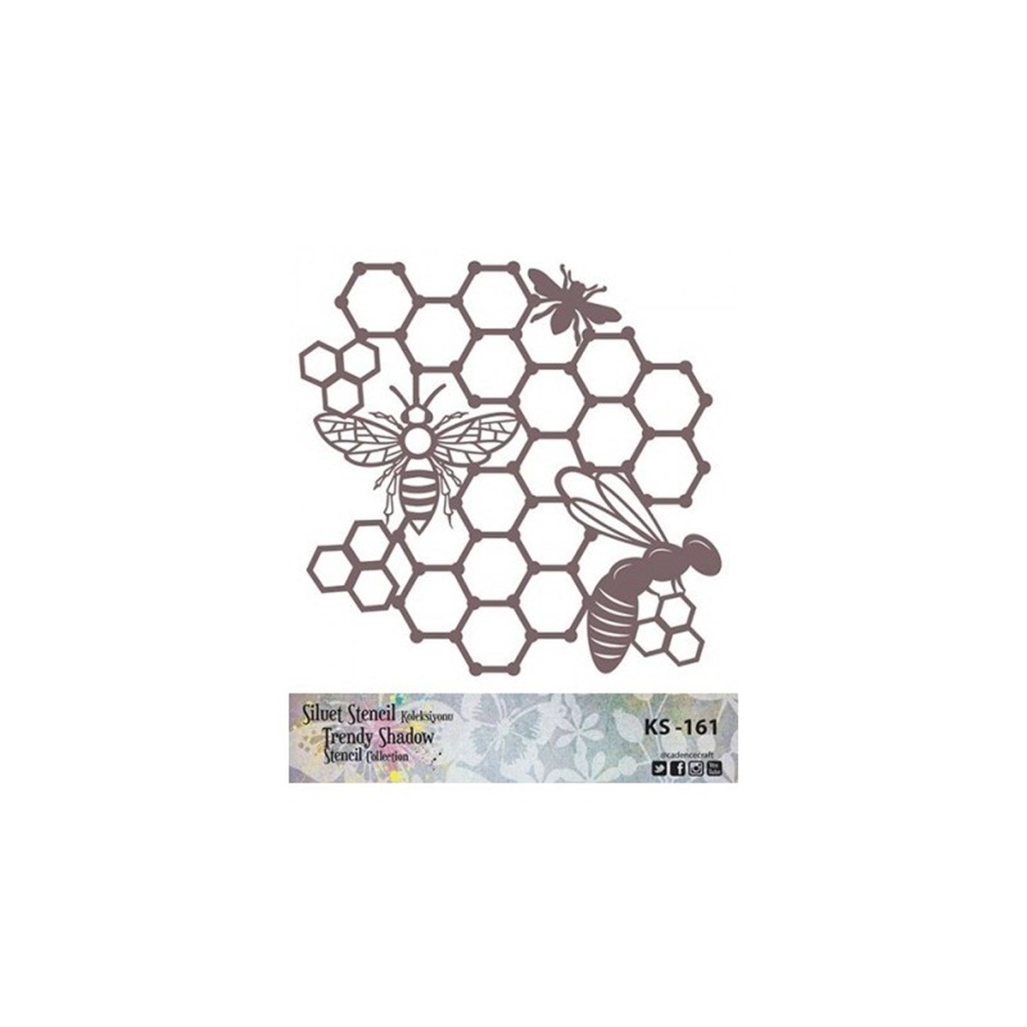 KS161 استنسل صورة ظلية بلا حدود 25x25