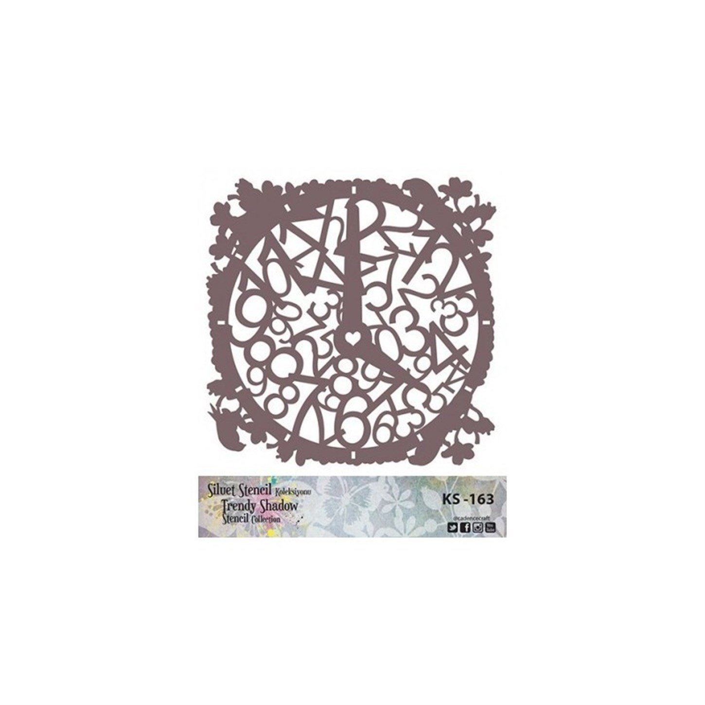 KS163 Трафарет силуэт без полей 25x25