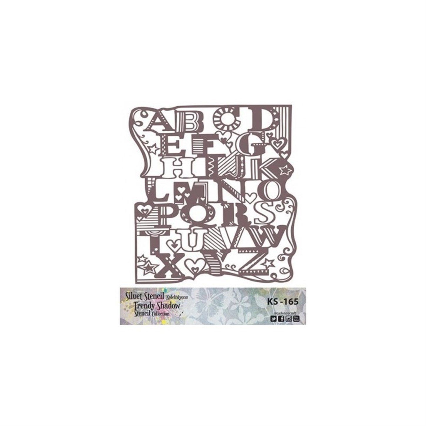 KS165 Трафарет силуэт без полей 25x25