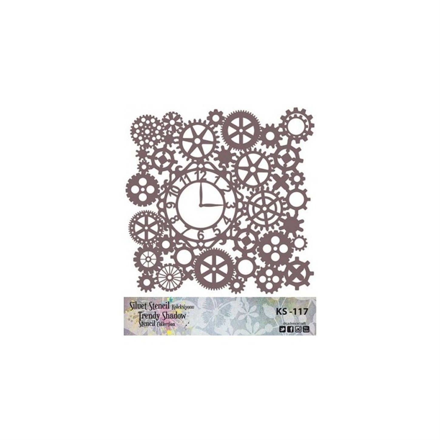 KS171 استنسل صورة ظلية بلا حدود 25x25