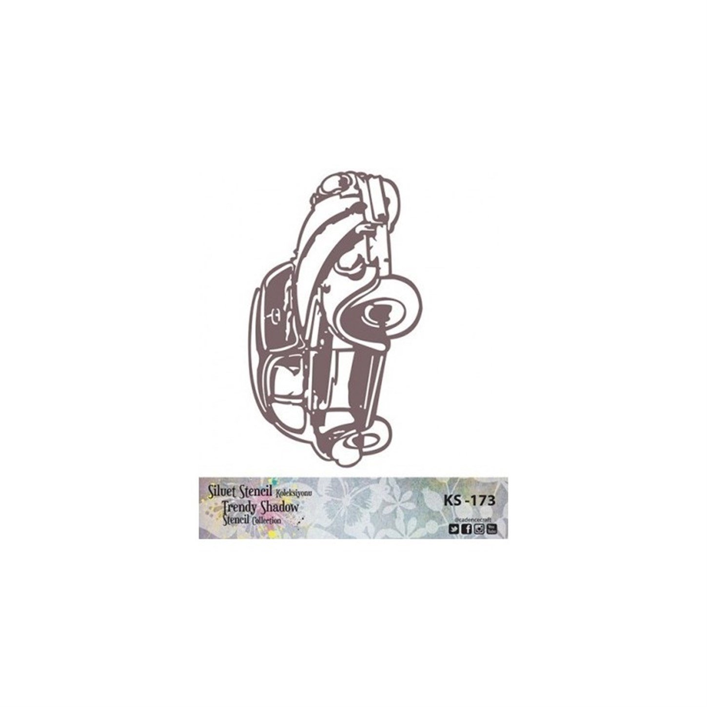 KS173 Трафарет силуэт без полей 25x25