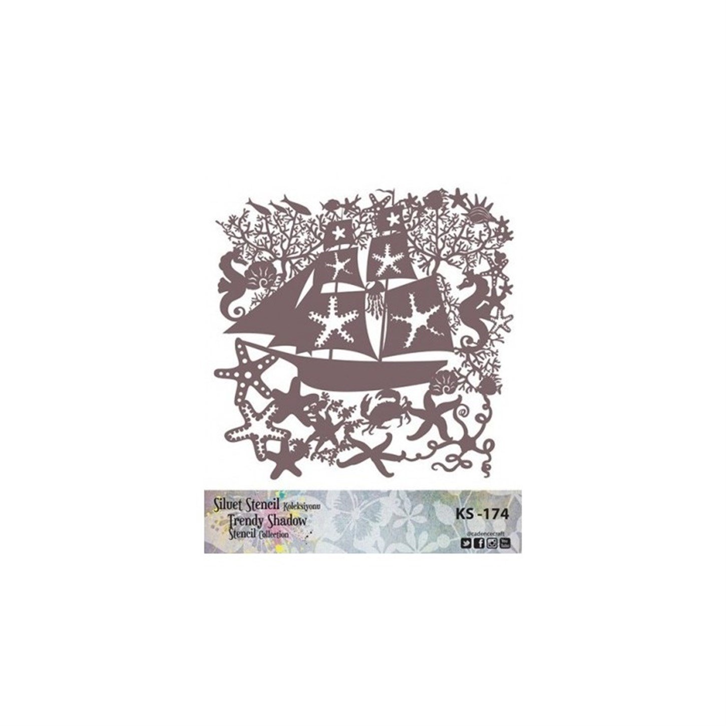 KS174 Трафарет силуэт без полей 25x25