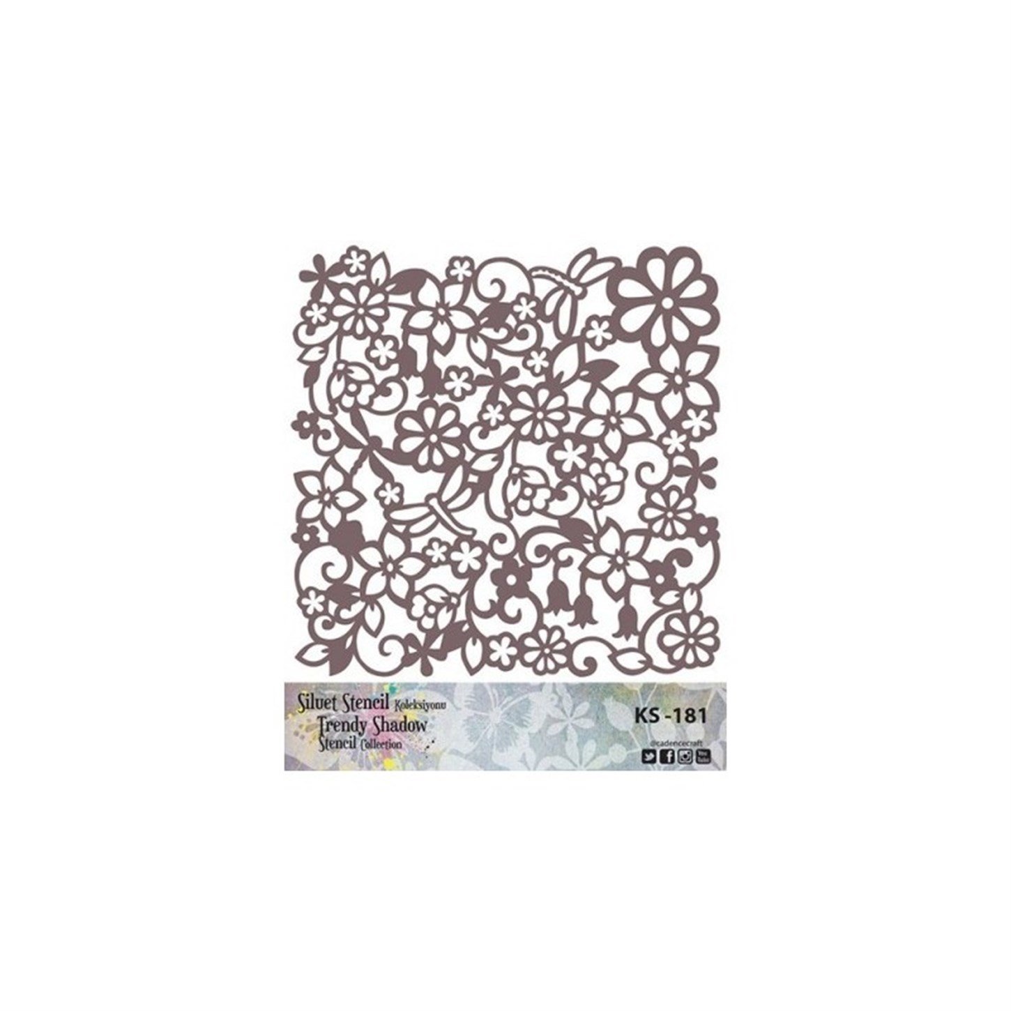 KS181 استنسل صورة ظلية بلا حدود 25x25
