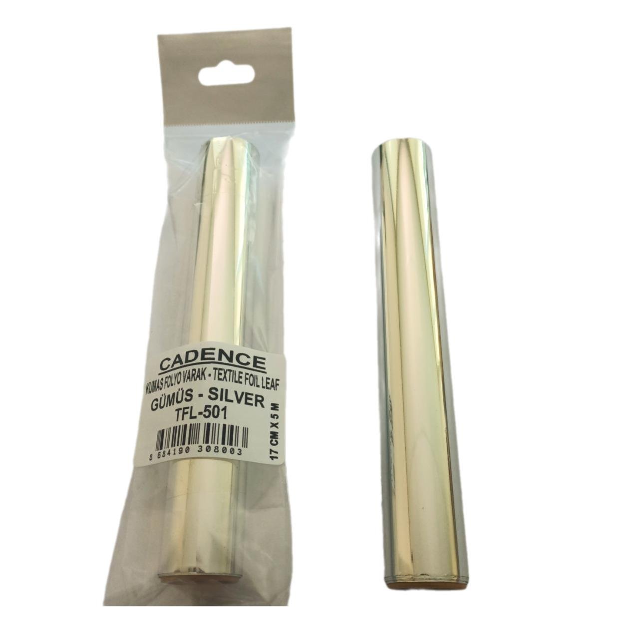 Ткань Фольга Фольга - TFL-501 Серебристый 17см х 5м