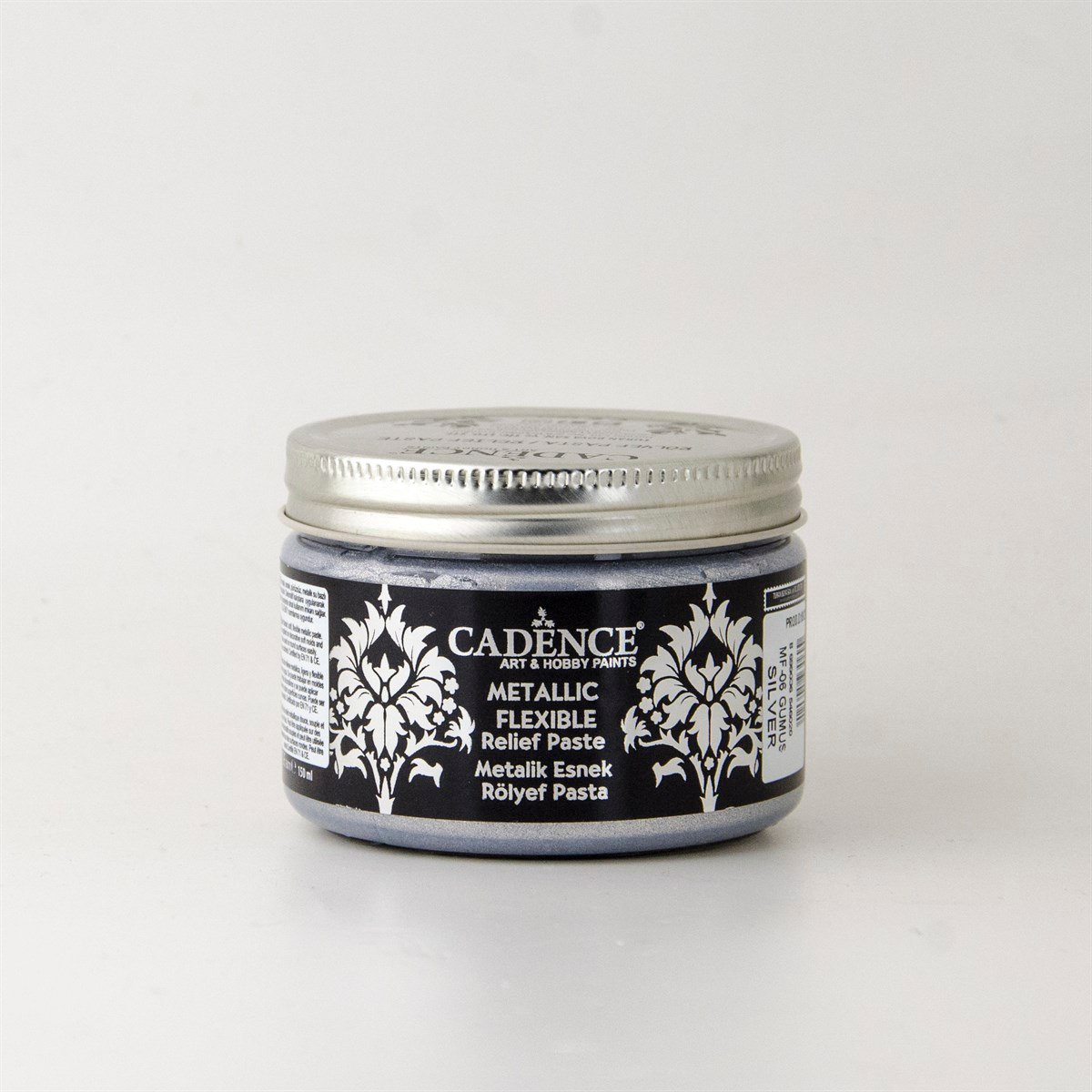 Гибкая рельефная паста металлик Mf-06 серебро 150мл