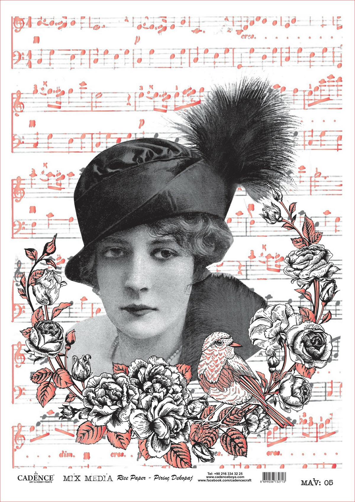 إيقاع مزيج الوسائط النحاسية Decoupage MAV05 برونزي