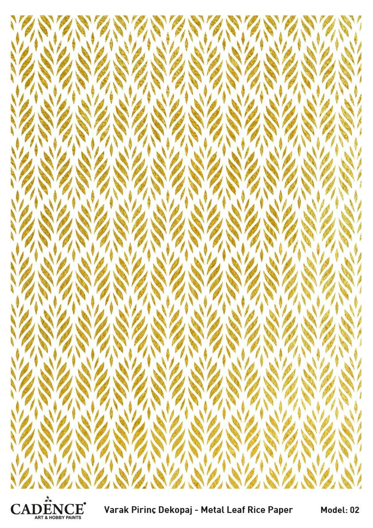 Cadence Фольга Золото Латунь Декупаж Модель 02 30x42
