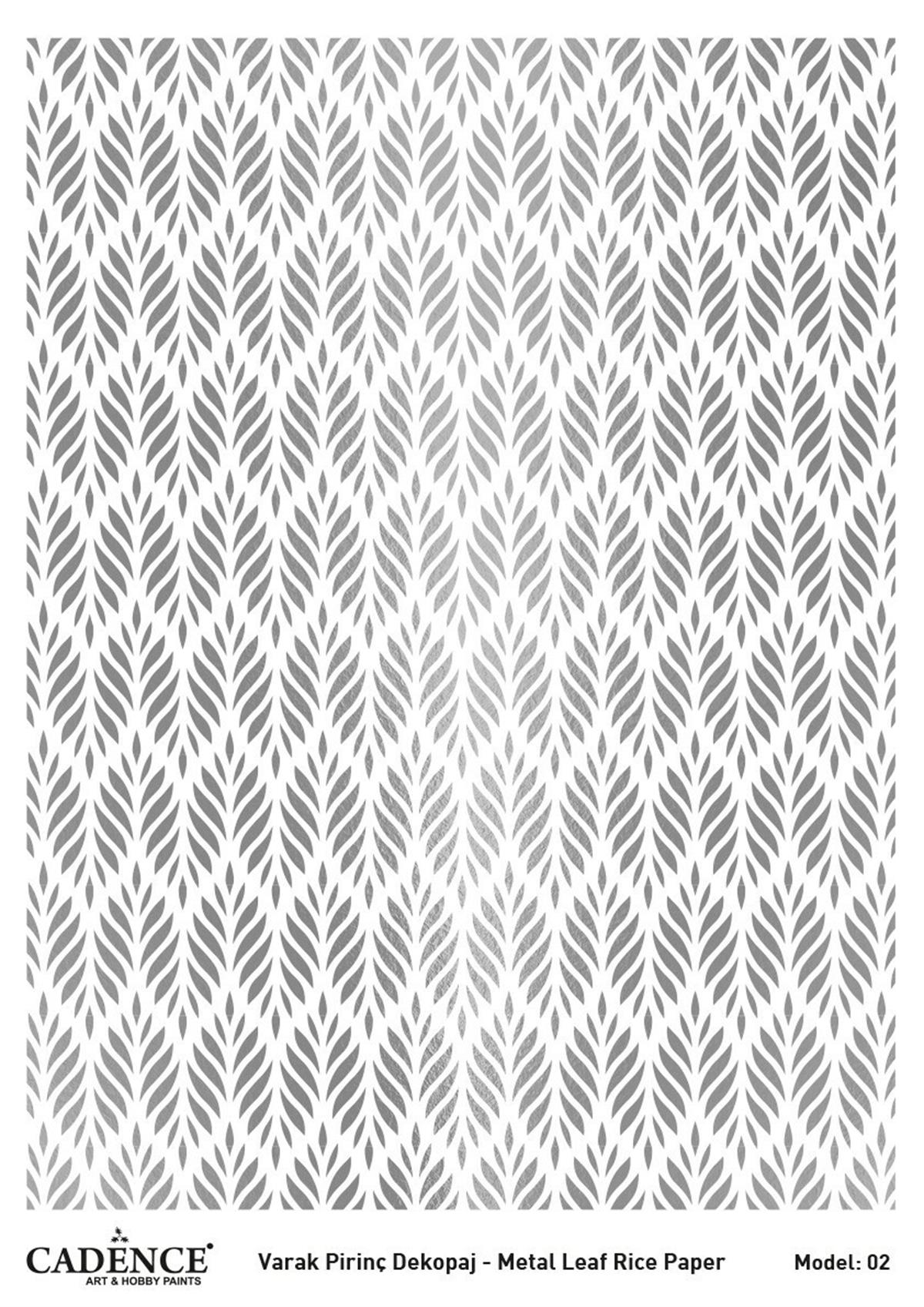 Cadence Фольга Серебро Латунь Декупаж Модель 02 30х42