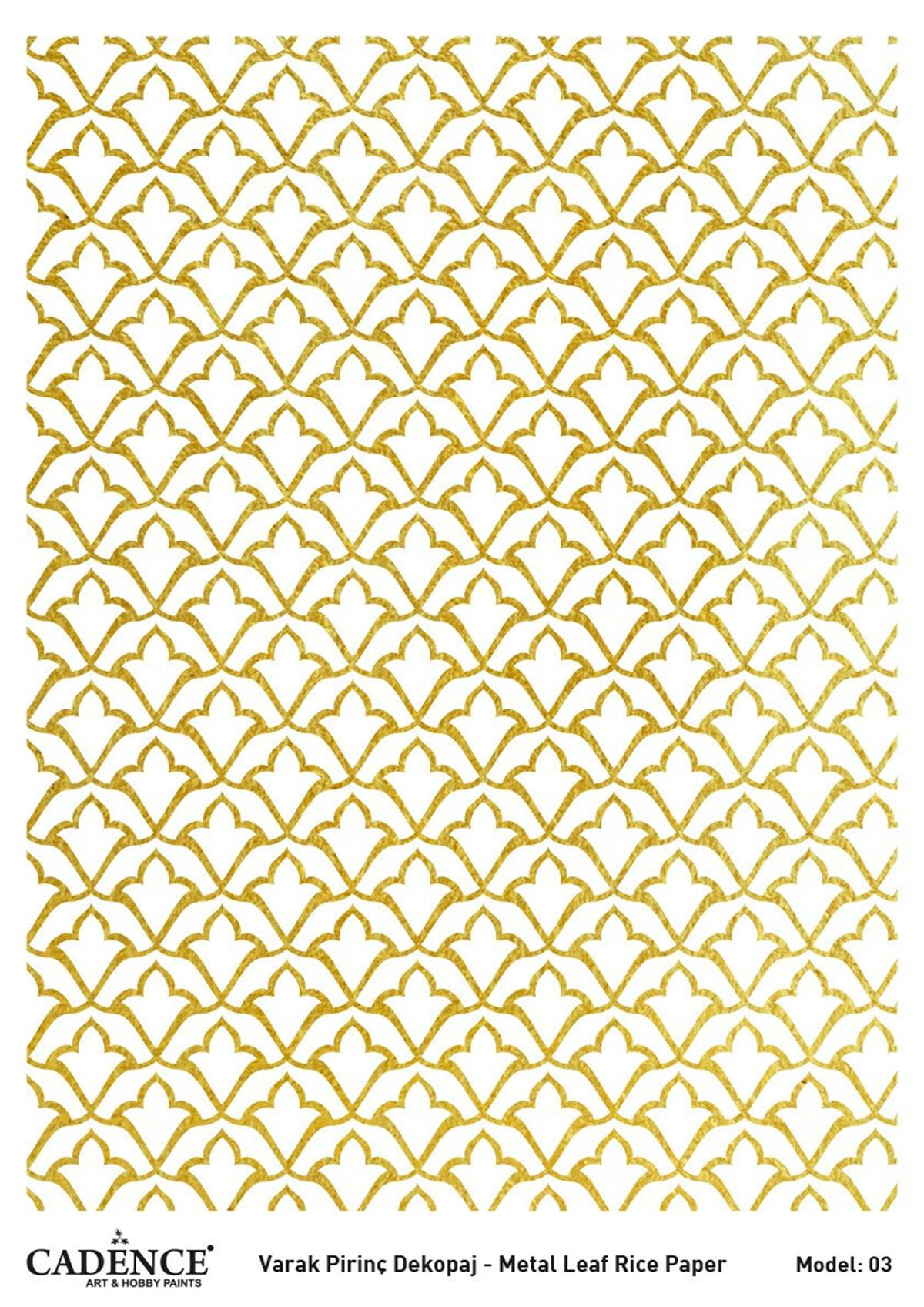 Cadence Фольга Золото Латунь Декупаж Модель 03 30х42