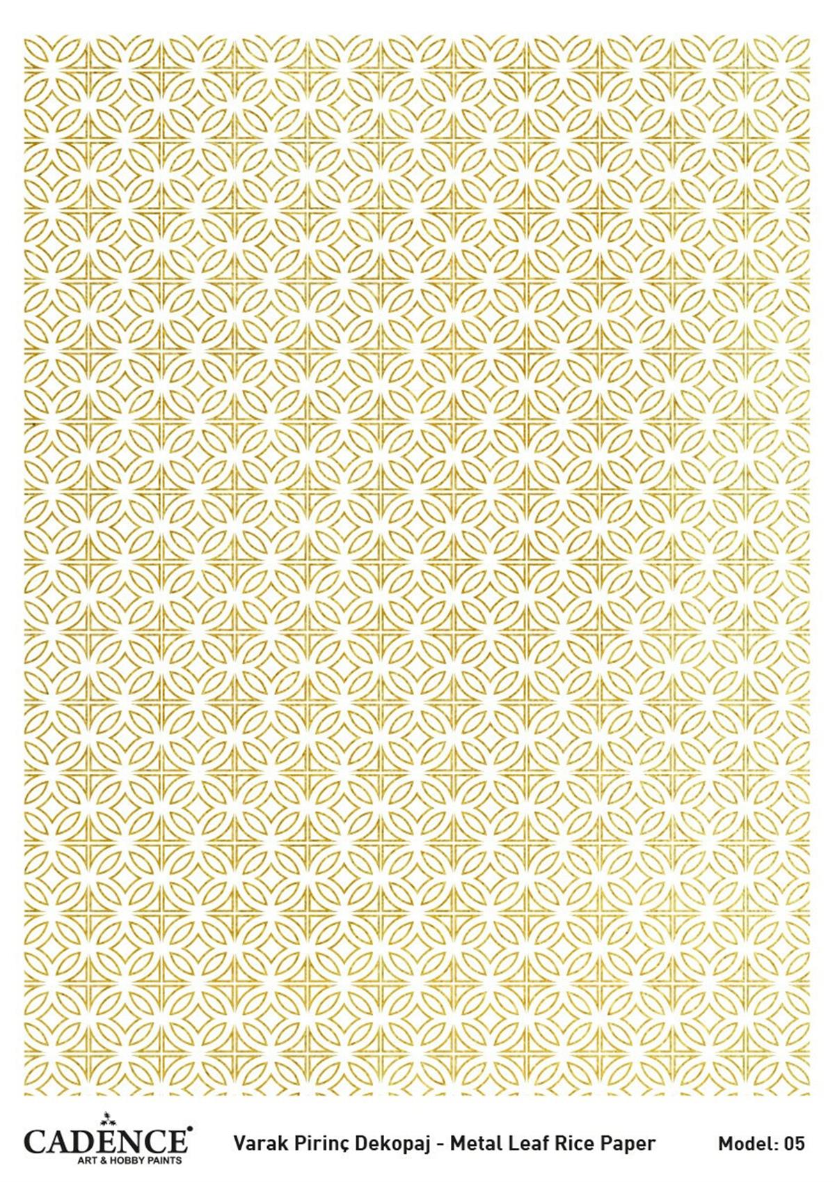 Cadence Фольга Золото Латунь Декупаж Модель 05 30х42