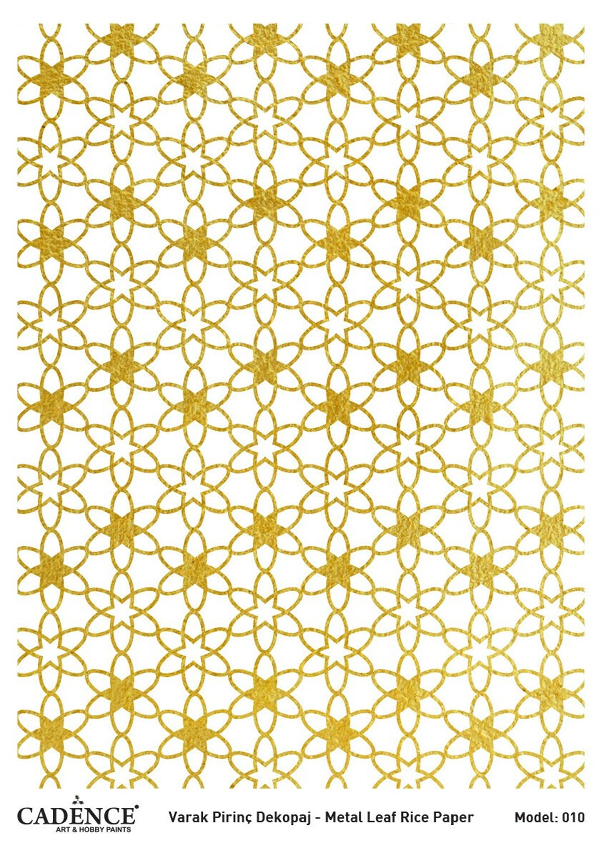 Cadence Фольга Золото Латунь Декупаж Модель 10 30х42