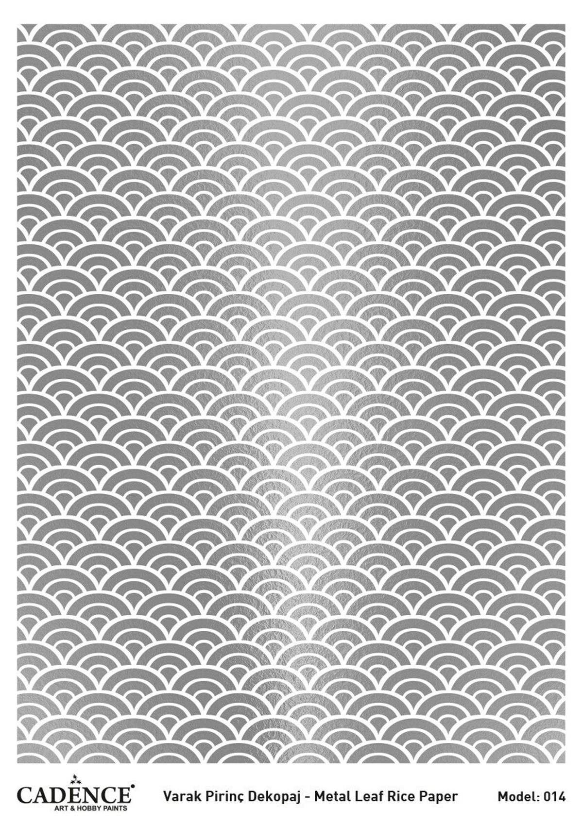 Cadence Фольга Серебро Латунь Декупаж Модель 14 30x42